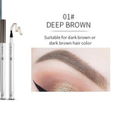 Pudaier Smudge-proof Liquid Pen Eyebrow Pencil Tint Eyebrow Makeup Cosmetics Black Brown Eye Brow Shade Waterproof Lapiz De Ceja