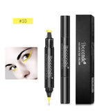 Waterproof Double Head Black Wing Shape Eyeliner Seal Eyeliner Stamp Sello Delineador Cosmetic Makeup Tool Eyes Liner Maquiagem