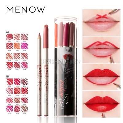 MENOW 12pcs/Set Lip Liner matte wood waterproof durable color Foreign explosions makeup cosmeic tools  200sets/Lot