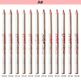 MENOW 12pcs/Set Lip Liner matte wood waterproof durable color Foreign explosions makeup cosmeic tools  200sets/Lot