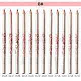 MENOW 12pcs/Set Lip Liner matte wood waterproof durable color Foreign explosions makeup cosmeic tools  200sets/Lot