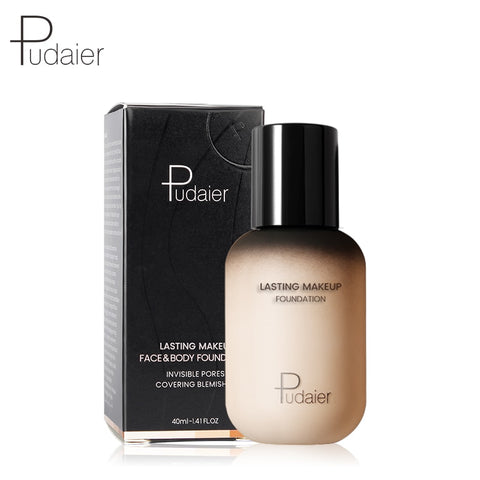 Pudaier Matte Makeup Foundation Cream for Face Professional Concealing Make up Tonal Base High Coverage Liquid long-lasting