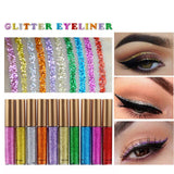 HANDAIYAN Silver Glitter Eyeshadow Liquid Eyeliner Quick-dry Eye Makeup Waterproof Liquid Eyeliner Makijaz Oczu Eye Liner Makeup