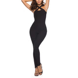 Women  Sports Yoga Set Siamese High Waist Hips Trousers Halter Top  Bandage Yoga Jumpsuit Fitness Tracksuit