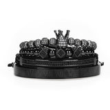 Luxury Roman Royal Crown Charm Bracelet Men Fashion 2020 New Gold Braided Adjustable Men Bracelet For Hip Hop Jewelry Gift