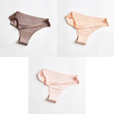 3pcs Thong Panties Seamless Silk Underwear Brief Sexy Tanga Lingerie Women G String Thongs Panty Breeches Briefs