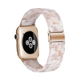 Resin Watch strap for apple watch 6 5 4 band 42mm 38mm correa transparent steel for iwatch 6 series 5 4 3/2 watchband 44mm 40mm