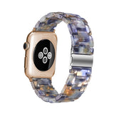 Resin Watch strap for apple watch 6 5 4 band 42mm 38mm correa transparent steel for iwatch 6 series 5 4 3/2 watchband 44mm 40mm