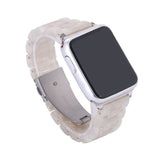 Resin Watch strap for apple watch 6 5 4 band 42mm 38mm correa transparent steel for iwatch 6 series 5 4 3/2 watchband 44mm 40mm