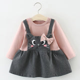 Melario Baby Girl Dress Autumn Baby Girl Princess Clothes Cute Girls Long Sleeve T-shirt Tops Cartoon Giraffe Dress 2pcs Suit