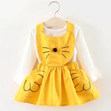 Melario Baby Girl Dress Autumn Baby Girl Princess Clothes Cute Girls Long Sleeve T-shirt Tops Cartoon Giraffe Dress 2pcs Suit