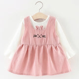 Melario Baby Girl Dress Autumn Baby Girl Princess Clothes Cute Girls Long Sleeve T-shirt Tops Cartoon Giraffe Dress 2pcs Suit
