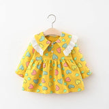 Melario Baby Girl Dress Autumn Baby Girl Princess Clothes Cute Girls Long Sleeve T-shirt Tops Cartoon Giraffe Dress 2pcs Suit