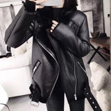 Ailegogo 2020 Winter Coats Women Thick Faux Leather Fur Sheepskin Coat Female Fur Leather Jacket Aviator Jacket Casaco Feminino