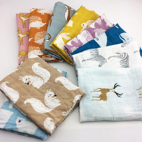 New Cotton Baby Blankets Newborn Soft Cotton Baby Blanket Muslin Swaddle Wrap Feeding Burp Cloth Towel Scarf Baby Stuff
