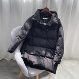 Tangada Women Amy Green Oversize Long Parkas Thick 2020 Winter Long Sleeve Buttons Pockets Female Warm  Coat ASF73