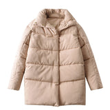 Tangada Women Amy Green Oversize Long Parkas Thick 2020 Winter Long Sleeve Buttons Pockets Female Warm  Coat ASF73