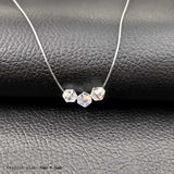 Invisible Fishing Line Pendant Necklace 8mm Crystal Zircon Chokers Necklace for Women Wedding Gift Jewelry New Year Gift