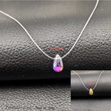 Invisible Fishing Line Pendant Necklace 8mm Crystal Zircon Chokers Necklace for Women Wedding Gift Jewelry New Year Gift