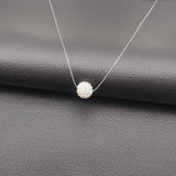 Invisible Fishing Line Pendant Necklace 8mm Crystal Zircon Chokers Necklace for Women Wedding Gift Jewelry New Year Gift