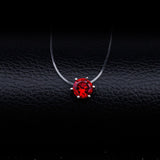 Invisible Fishing Line Pendant Necklace 8mm Crystal Zircon Chokers Necklace for Women Wedding Gift Jewelry New Year Gift