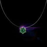Invisible Fishing Line Pendant Necklace 8mm Crystal Zircon Chokers Necklace for Women Wedding Gift Jewelry New Year Gift