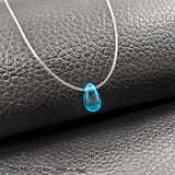 Invisible Fishing Line Pendant Necklace 8mm Crystal Zircon Chokers Necklace for Women Wedding Gift Jewelry New Year Gift