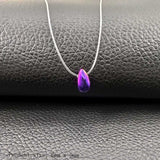 Invisible Fishing Line Pendant Necklace 8mm Crystal Zircon Chokers Necklace for Women Wedding Gift Jewelry New Year Gift