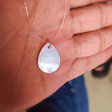 Invisible Fishing Line Pendant Necklace 8mm Crystal Zircon Chokers Necklace for Women Wedding Gift Jewelry New Year Gift