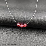 Invisible Fishing Line Pendant Necklace 8mm Crystal Zircon Chokers Necklace for Women Wedding Gift Jewelry New Year Gift