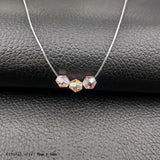Invisible Fishing Line Pendant Necklace 8mm Crystal Zircon Chokers Necklace for Women Wedding Gift Jewelry New Year Gift