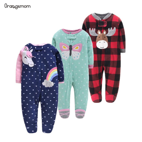 Orangemom anime Christmas Newborn baby boys spring baby Romper girl romper Infant fleece Jumpsuit for kids new born baby clothes