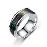 Temperature Ring Titanium Steel Mood Emotion Feeling Intelligent Temperature Sensitive Rings for Women Men Waterproof Jewelry