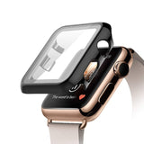 Screen Protector case For apple Watch 44mm 40mm iWatch 6 5 4 3 42mm 38mm Tempered Glass+cover bumper for apple watch Accessories