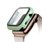 Screen Protector case For apple Watch 44mm 40mm iWatch 6 5 4 3 42mm 38mm Tempered Glass+cover bumper for apple watch Accessories