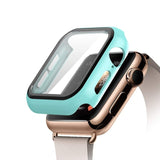 Screen Protector case For apple Watch 44mm 40mm iWatch 6 5 4 3 42mm 38mm Tempered Glass+cover bumper for apple watch Accessories