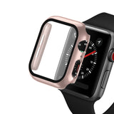 Screen Protector case For apple Watch 44mm 40mm iWatch 6 5 4 3 42mm 38mm Tempered Glass+cover bumper for apple watch Accessories