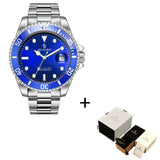 Brand Luxury Men Watches Automatic Black Watch Men Stainless Steel Waterproof Business Sport Mechanical Wristwatch Sub Mariner