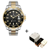 Brand Luxury Men Watches Automatic Black Watch Men Stainless Steel Waterproof Business Sport Mechanical Wristwatch Sub Mariner