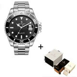 Brand Luxury Men Watches Automatic Black Watch Men Stainless Steel Waterproof Business Sport Mechanical Wristwatch Sub Mariner