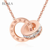 BLINLA Fashion New Stainless Steel Acrylic Crystal Stud Earrings for Women Men Jewelry Vintage Roman Numerals Small Earring 2020