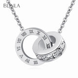BLINLA Fashion New Stainless Steel Acrylic Crystal Stud Earrings for Women Men Jewelry Vintage Roman Numerals Small Earring 2020