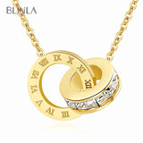 BLINLA Fashion New Stainless Steel Acrylic Crystal Stud Earrings for Women Men Jewelry Vintage Roman Numerals Small Earring 2020