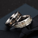 Luminous ECG Ring Stainless Steel  Promise Heartbeat  Glowing Jewelry for Men Women