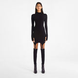 Simenual Solid Bodycon Garter Women Mini Dress with Stocking Long Sleeve Sexy Clubwear Skinny Party Dresses Autumn 2020 Hot Slim