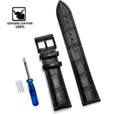 Genuine Leather Watchbands 12/14/16/18/19/20/22/24 mm Watch Steel Pin buckle Band Strap High Quality Wrist Belt Bracelet + Tool