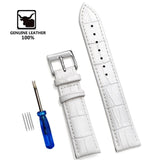 Genuine Leather Watchbands 12/14/16/18/19/20/22/24 mm Watch Steel Pin buckle Band Strap High Quality Wrist Belt Bracelet + Tool