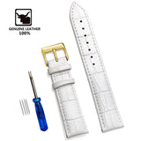 Genuine Leather Watchbands 12/14/16/18/19/20/22/24 mm Watch Steel Pin buckle Band Strap High Quality Wrist Belt Bracelet + Tool