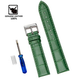 Genuine Leather Watchbands 12/14/16/18/19/20/22/24 mm Watch Steel Pin buckle Band Strap High Quality Wrist Belt Bracelet + Tool