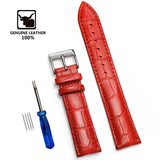 Genuine Leather Watchbands 12/14/16/18/19/20/22/24 mm Watch Steel Pin buckle Band Strap High Quality Wrist Belt Bracelet + Tool